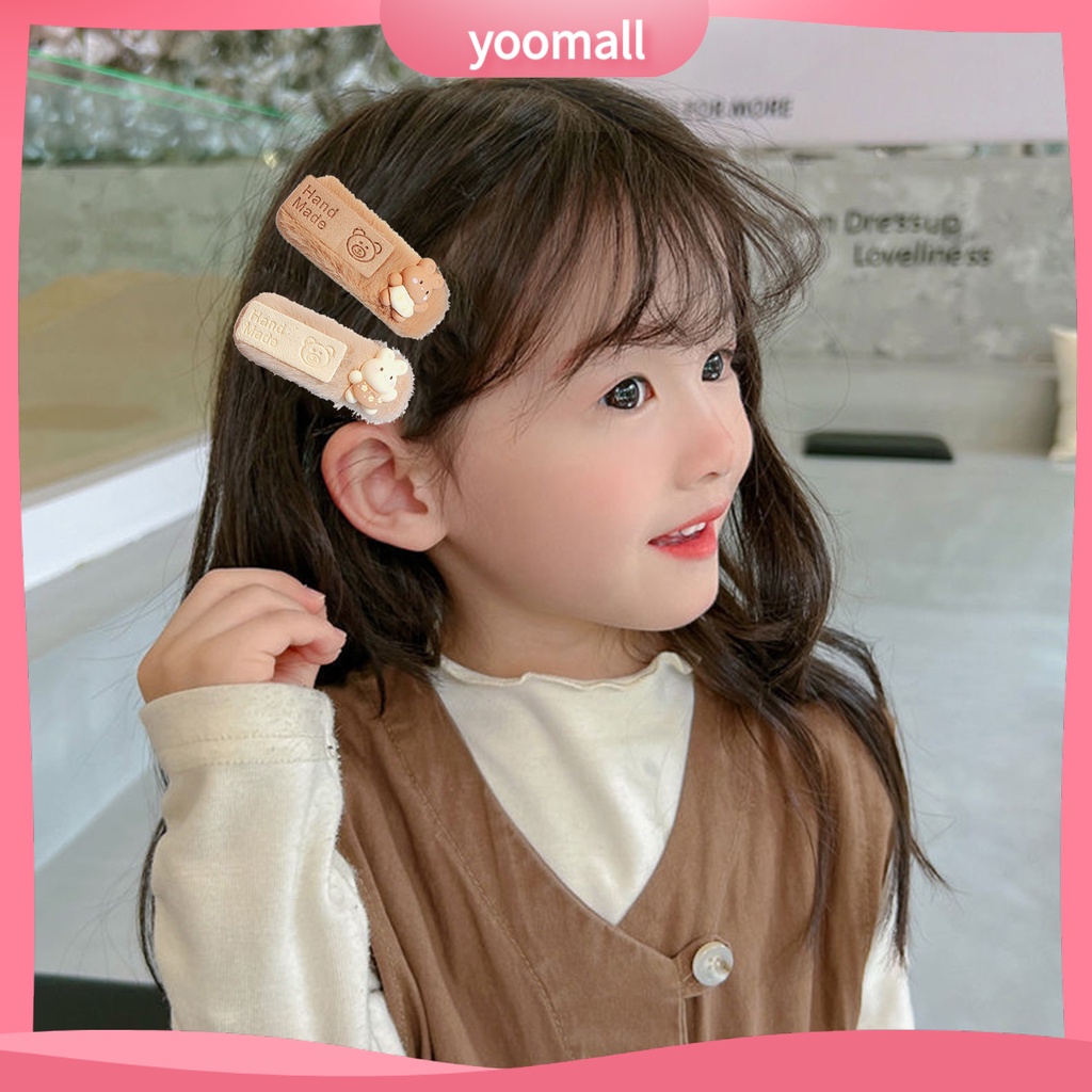 Kẹp Tóc Hình Trái Cây / Gấu / Thỏ Hoạt Hình Dễ Thương Cho Bé Gái