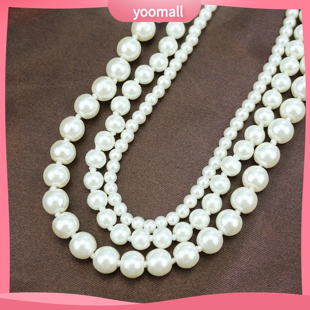 Vòng cổ Nhiều Lớp Đính Ngọc Trai Nhân Tạo Thời Trang Dành Cho Nữ