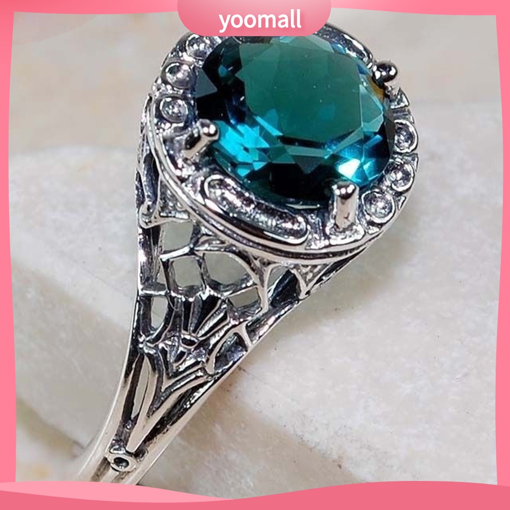 Nhẫn Đính Kim Cương Giả Phong Cách Retro Dành Cho Nữ