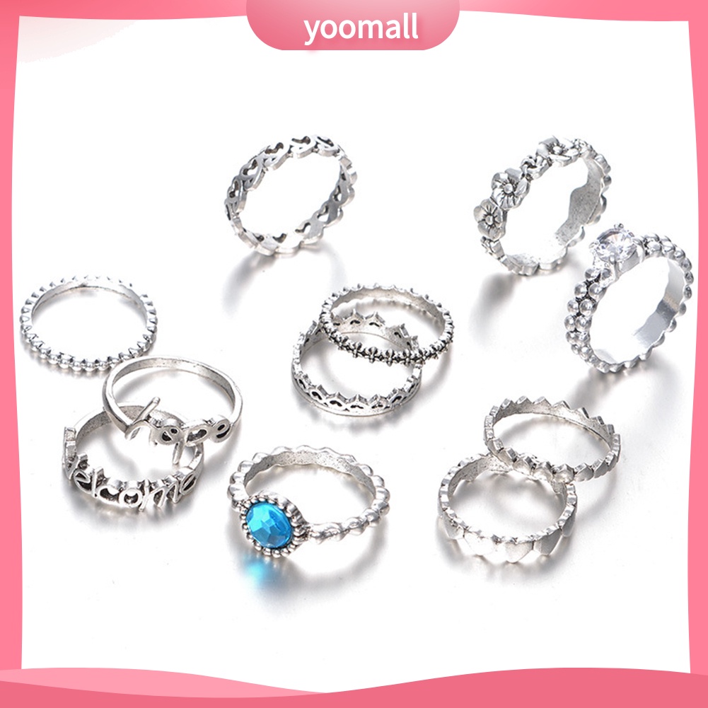 Set 11 Nhẫn Đeo Khớp Ngón Tay Thời Trang Nữ