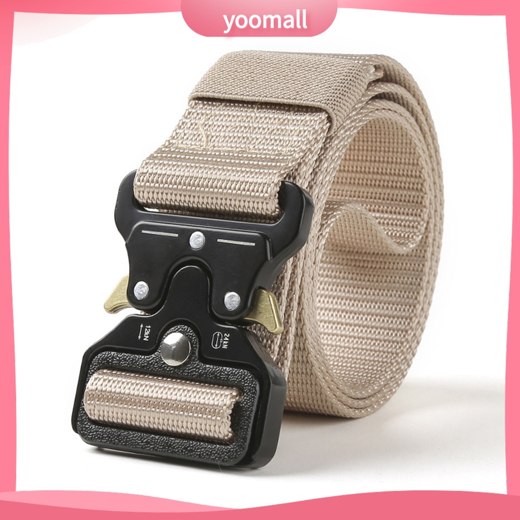 [YM] Thắt Lưng Sinh Tồn Chuyên Nghiệp Màu Trơn Tháo Lắp Nhanh Không Đục Lỗ Có Khóa Điều Chỉnh Mạnh Mẽ Cho