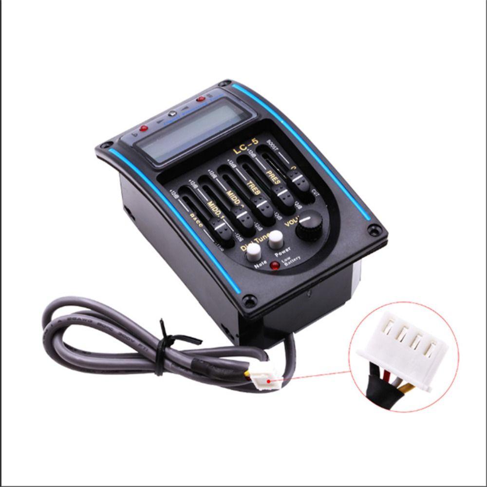 Bộ Cân Bằng Âm Thanh LC-5 / 4 EQ Có Màn Hình LCD Cho Đàn Guitar Điện