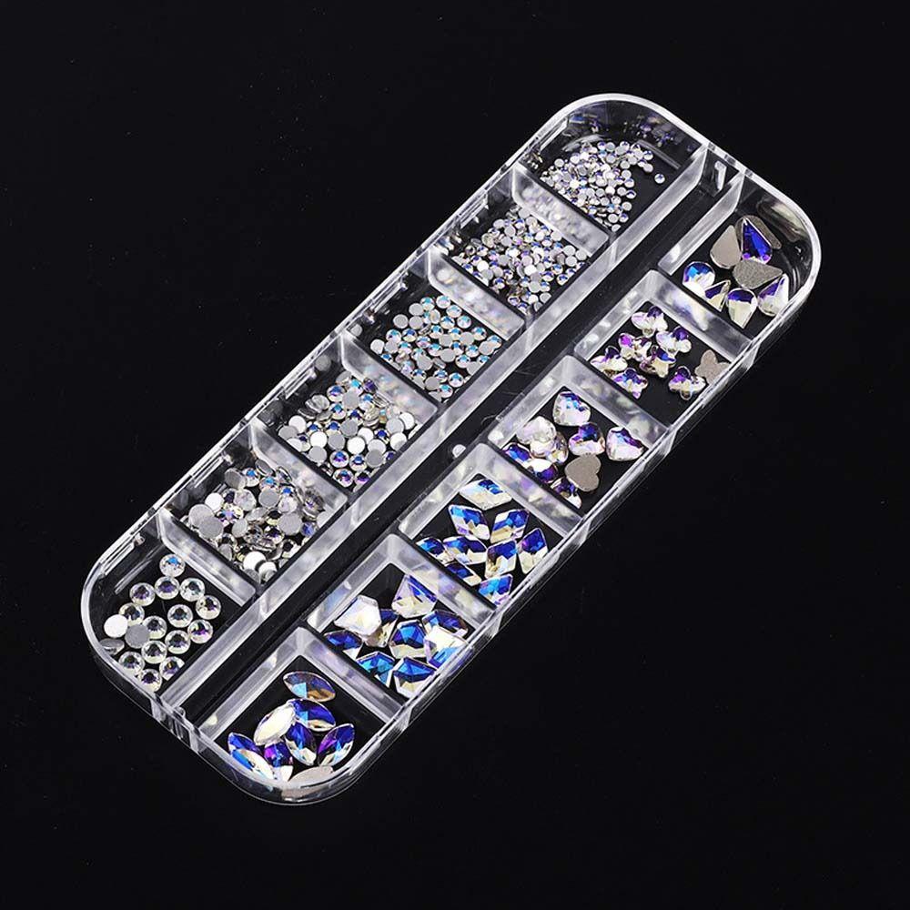 ANEMONE Phụ Kiện Đính Đá 3D Nhiều Hình Dạng Trang Trí Móng Tay Cho Nữ