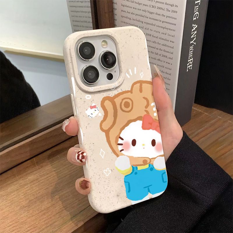 Ốp Điện Thoại Dẻo Họa Tiết Hoạt Hình Mèo Kt Dễ Thương Chống Sốc Cho iPhone12 TL7B 13max11 14pro7 plus 8