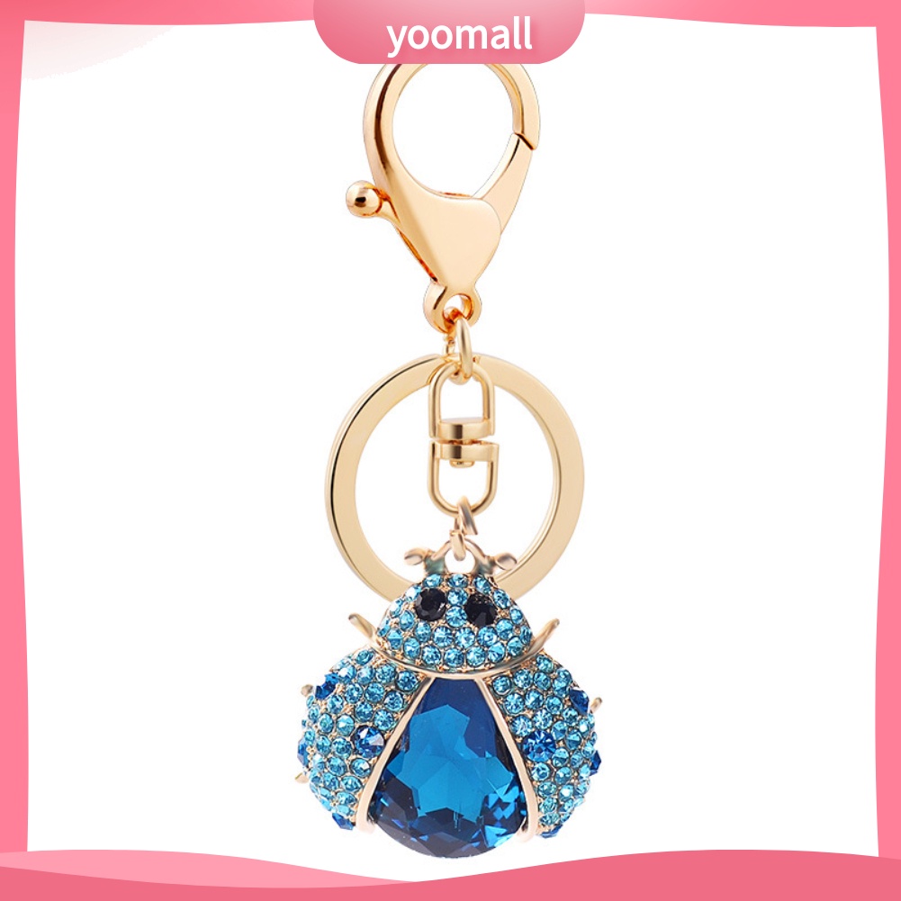 Móc Khóa Hình Bọ Rùa Đính Đá Dễ Thương