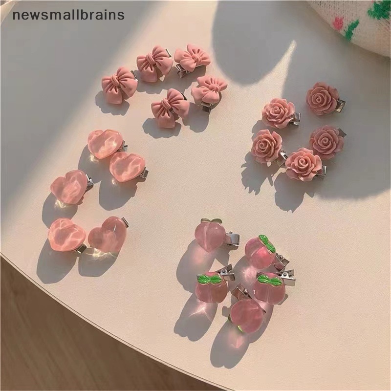 Kẹp Tóc Hình Hoa Hồng / Quả Đào Ngọt Ngào Dễ Thương Cho Bé Gái NSB