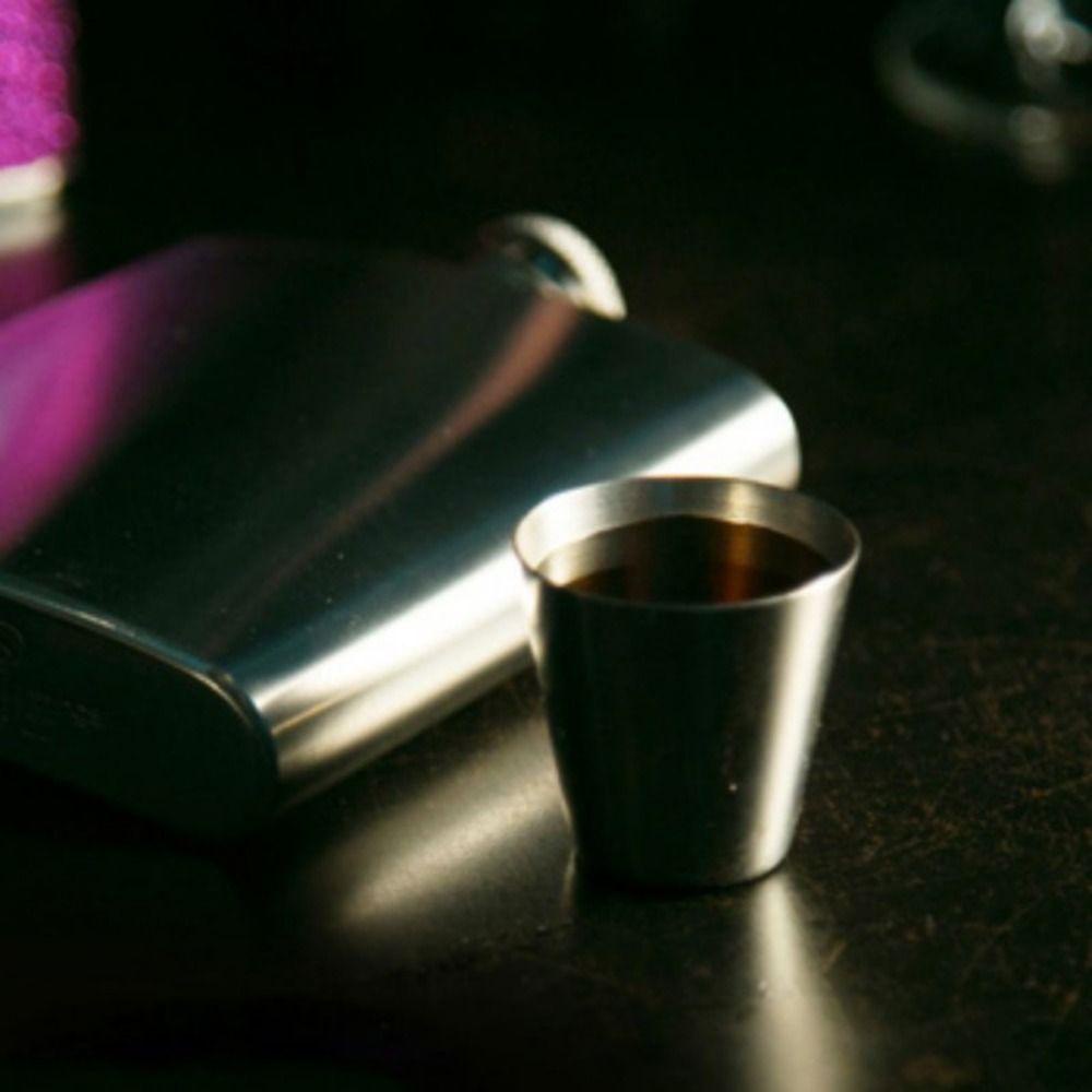 Bộ 4 Cốc Uống Rượu Bằng Thép Không Gỉ 30ml Tiện Dụng Mang Theo Du Lịch