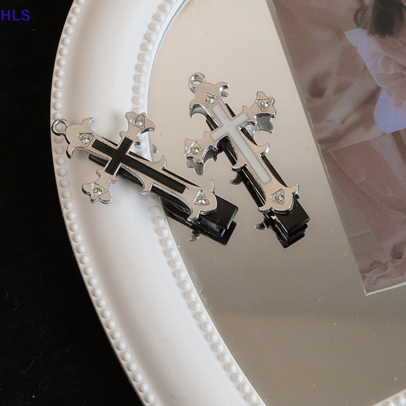 Kẹp Tóc Hình Thánh Giá Bằng Kim Loại Phong Cách Punk Hiphop Độc Đáo Mới