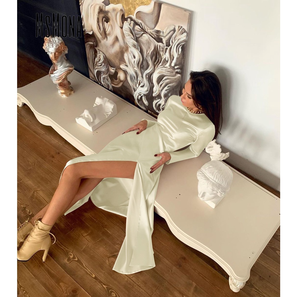 Đầm Satin Dáng Ôm Phong Cách Thời Trang Đơn Giản Quyến Rũ Dành Cho Nữ 2023