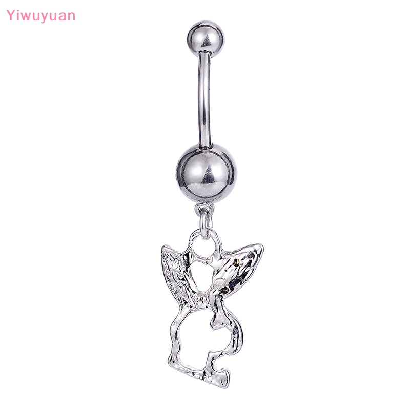 < Yiwuyuan > Khuyên Rốn Hình Thỏ Hoạt Hình Dễ Thương Mới