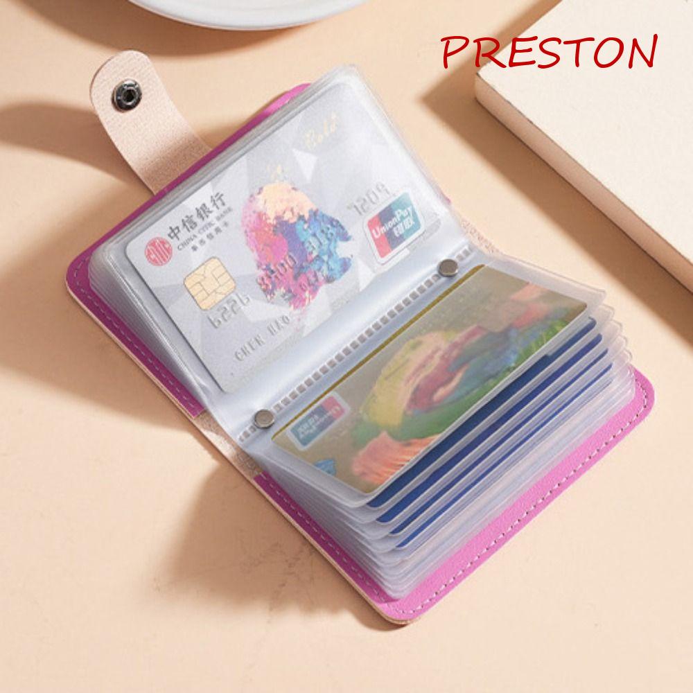 PRESTON Ví Đựng Thẻ Nhiều Ngăn Bằng PC Họa Tiết Hoạt Hình Cho Nam Nữ