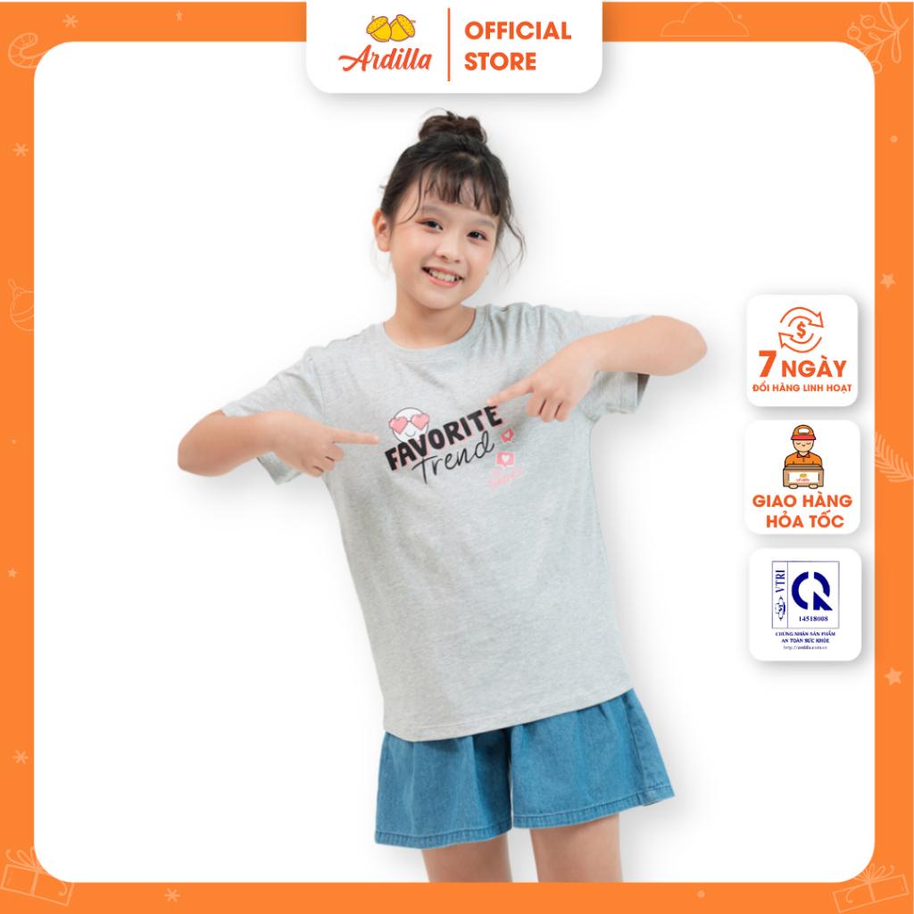 Áo Phông Bé Gái Tuổi Teen ARDILLA Cộc Tay Chất Mềm Mại Hình In Cá Tính Độc Đáo Dáng Bản Từ 8 đến 15 Tuổi TB5601T