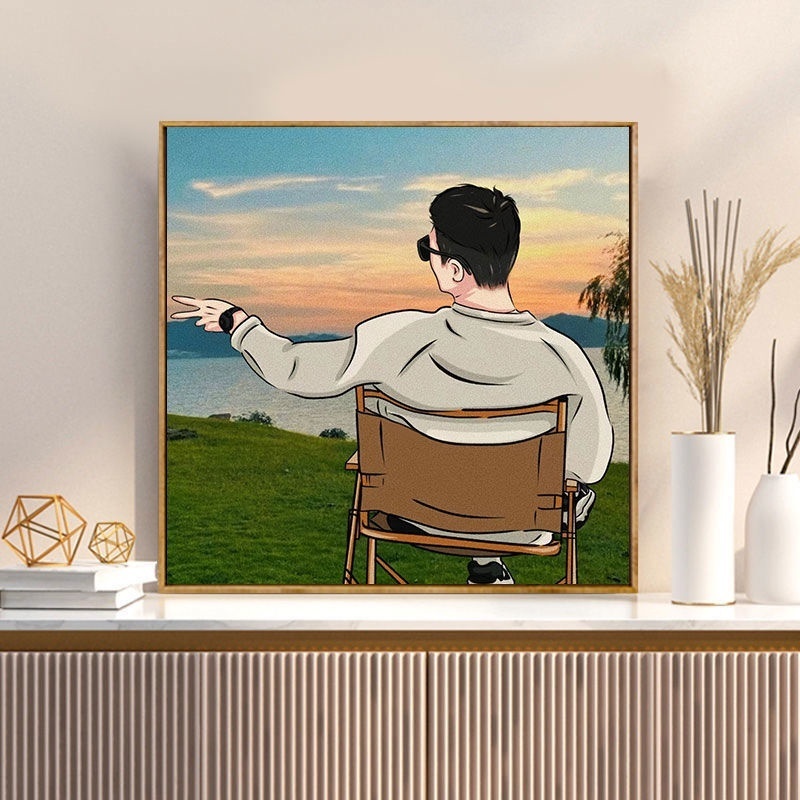 Bộ Tranh Sơn Dầu Kỹ Thuật Số Tự Vẽ 30 * 30cm 30 * 30cm Trang Trí Phòng Khách