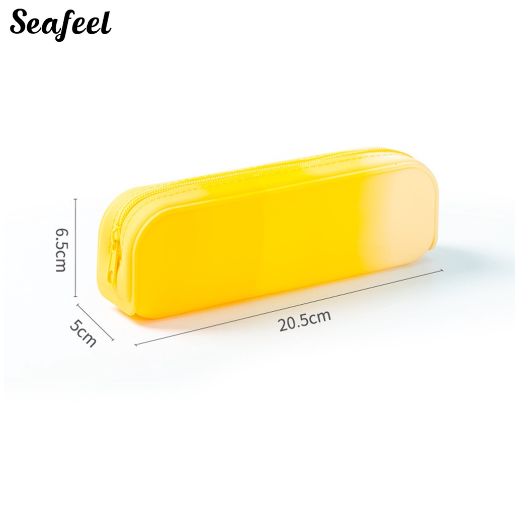 Túi Đựng Bút Bằng Silicone Co Giãn Chống Nước Có Khóa Kéo