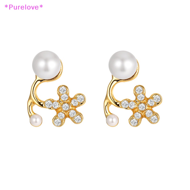 1 Đôi Bông Tai Hình Hoa Đính Ngọc Trai Giả Thời Trang Dành Cho Nữ Mới