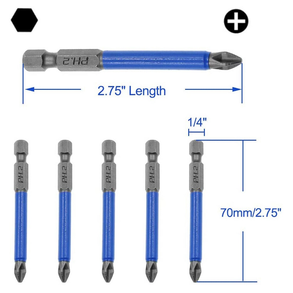 Đầu Tua Vít Nam Châm Chống Trượt Chuyên Dụng ​Set 10 Tua Vít Cầm Tay Chuyên Dụng