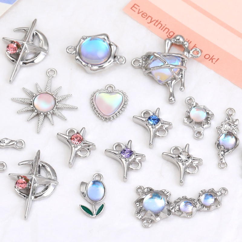 Mặt Vòng cổ Hình Trăng Sao Bằng Hợp Kim Làm Vòng Tay / Vòng cổ Thủ Công DIY