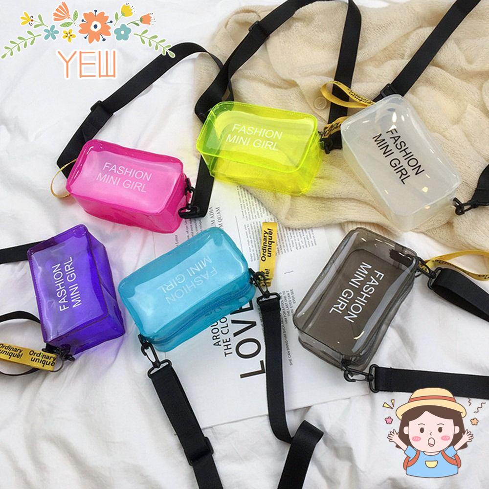 Túi Tote Nhỏ Đeo Vai Màu Kẹo Trong Suốt Cho Nữ