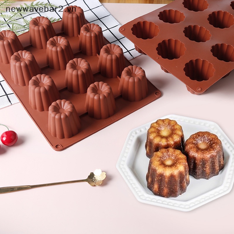 Khuôn Silicone Tạo Hình Làm Bánh Donut 12 Lỗ DIY