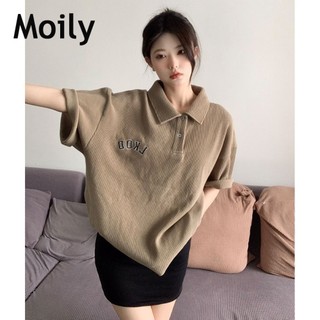 FANLEZI thun áo áo polo  nữ Thời trang hàn quốc A23K05J