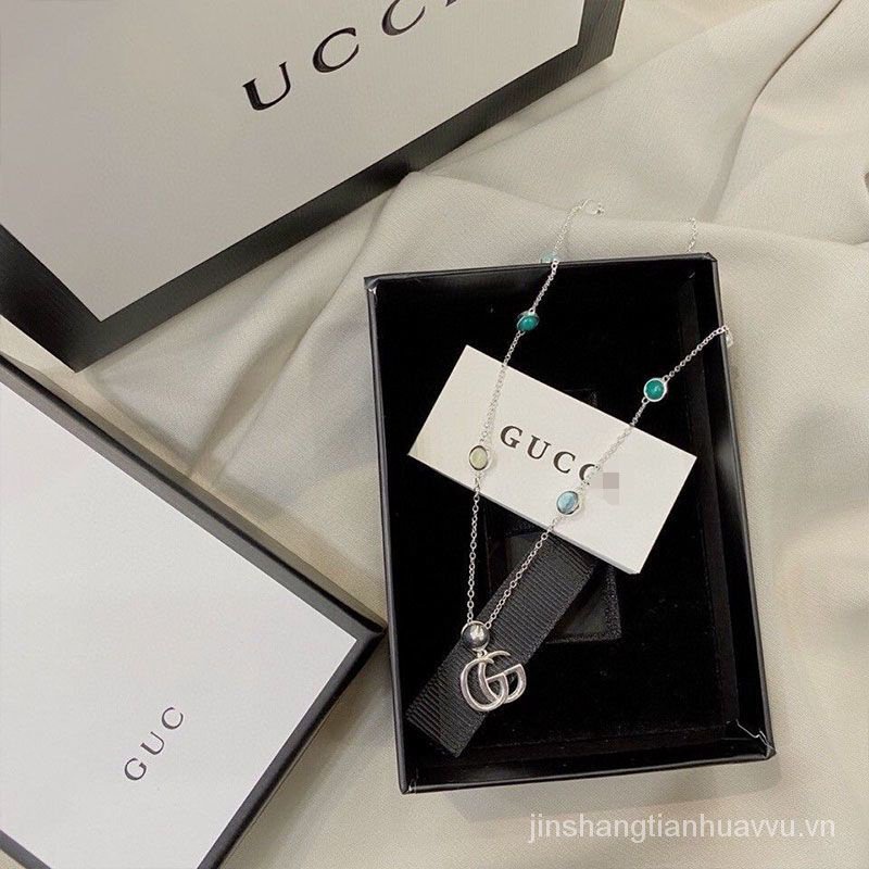 Dây Chuyền Bạc 925 Hai G Mặt Hình Hoa Cúc Vỏ Sò Màu Xanh Lá / Hồng Thời Trang Dễ Phối Đồ Cho Nữ