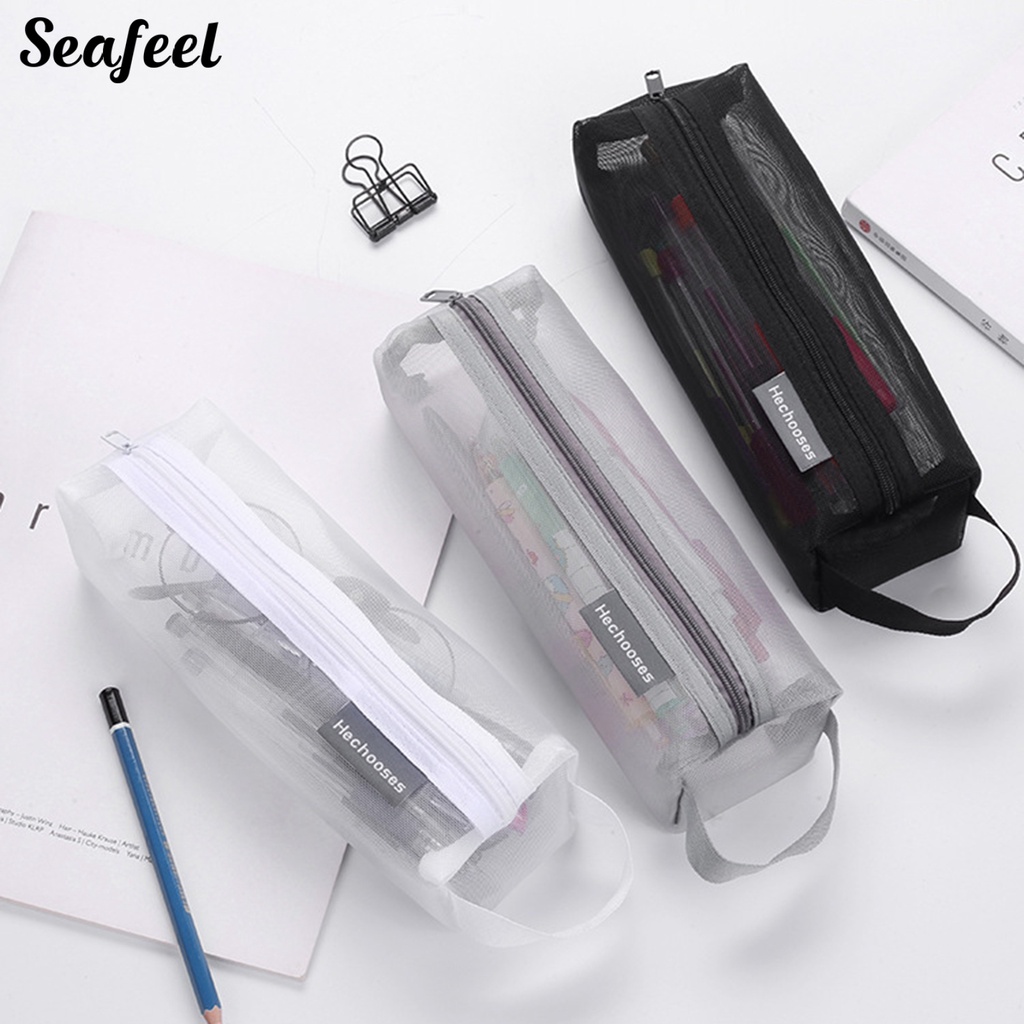 Túi Lưới Đựng Bút Trong Suốt Gọn Nhẹ Chống Bụi Sức Chứa Lớn