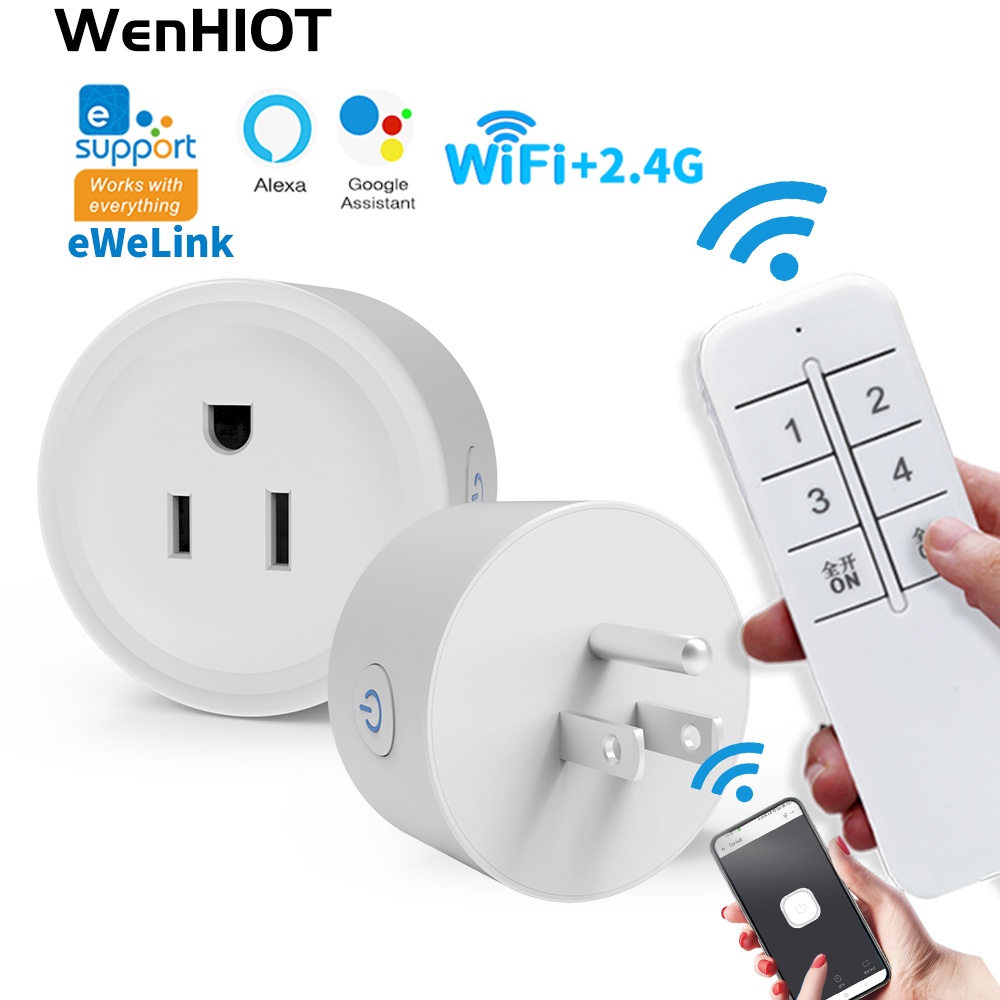 Ổ cắm thông minh WiFi ổ cắm công tắc điều khiển từ xa hỗ trợ điều khiển ứng dụng eWeLink và điều khi