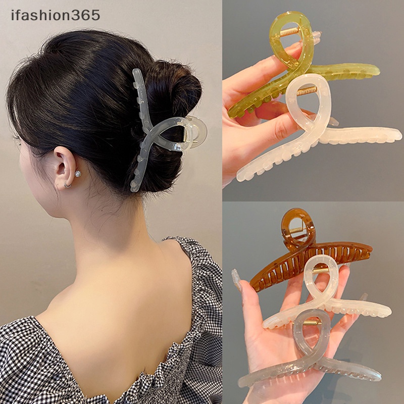 Kẹp Tóc Dạng Thạch Kích Thước Lớn 13cm Thời Trang Cho Nữ ifashion365