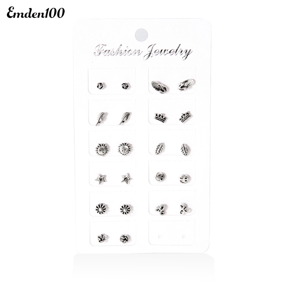 Bộ 11 Đôi Khuyên Tai Nữ Phong Cách Bohemian Xinh Xắn