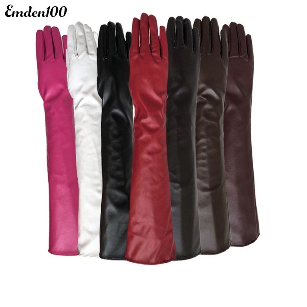 Găng Tay Giả Da Hở Ngón Chống Gió Thời Trang