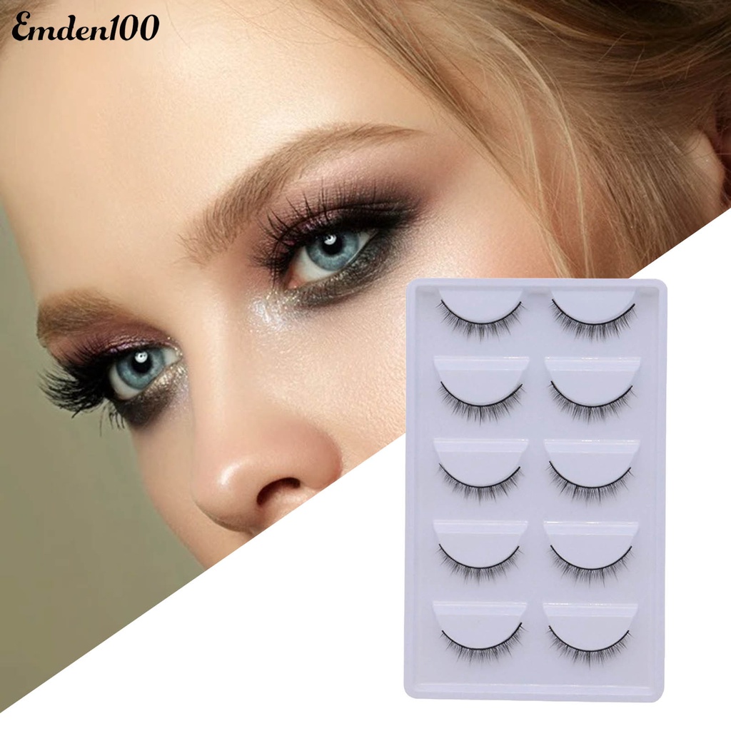 Hộp 5 Cặp Lông Mi Giả Ngắn Tự Nhiên Thoải Mái