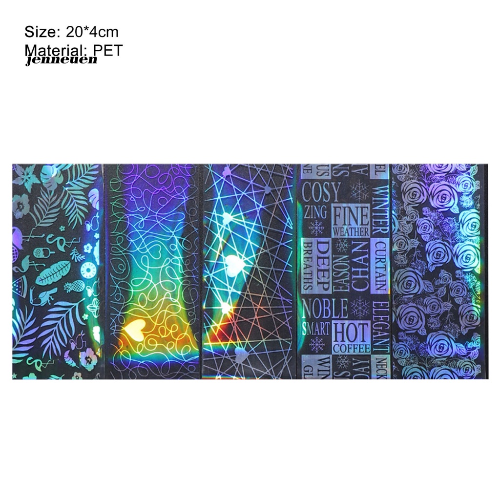 Set 10 Cuộn Giấy Foil Dán Trang Trí Móng Tay Cho Nữ Họa Tiết Ngôi Sao / Trái Tim