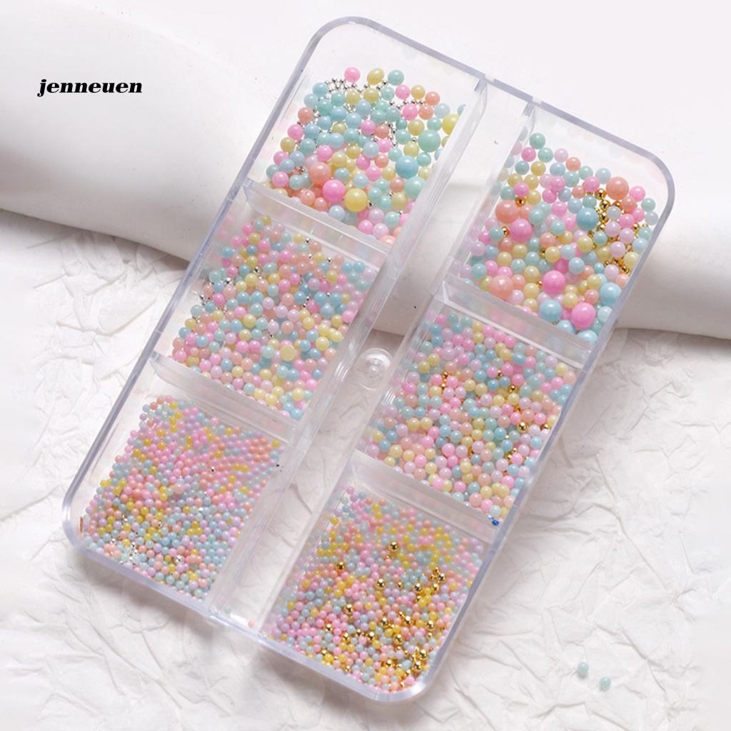 1 Hộp Hạt Cườm 3D Nhiều Màu Sắc Trang Trí Móng Tay Nghệ Thuật