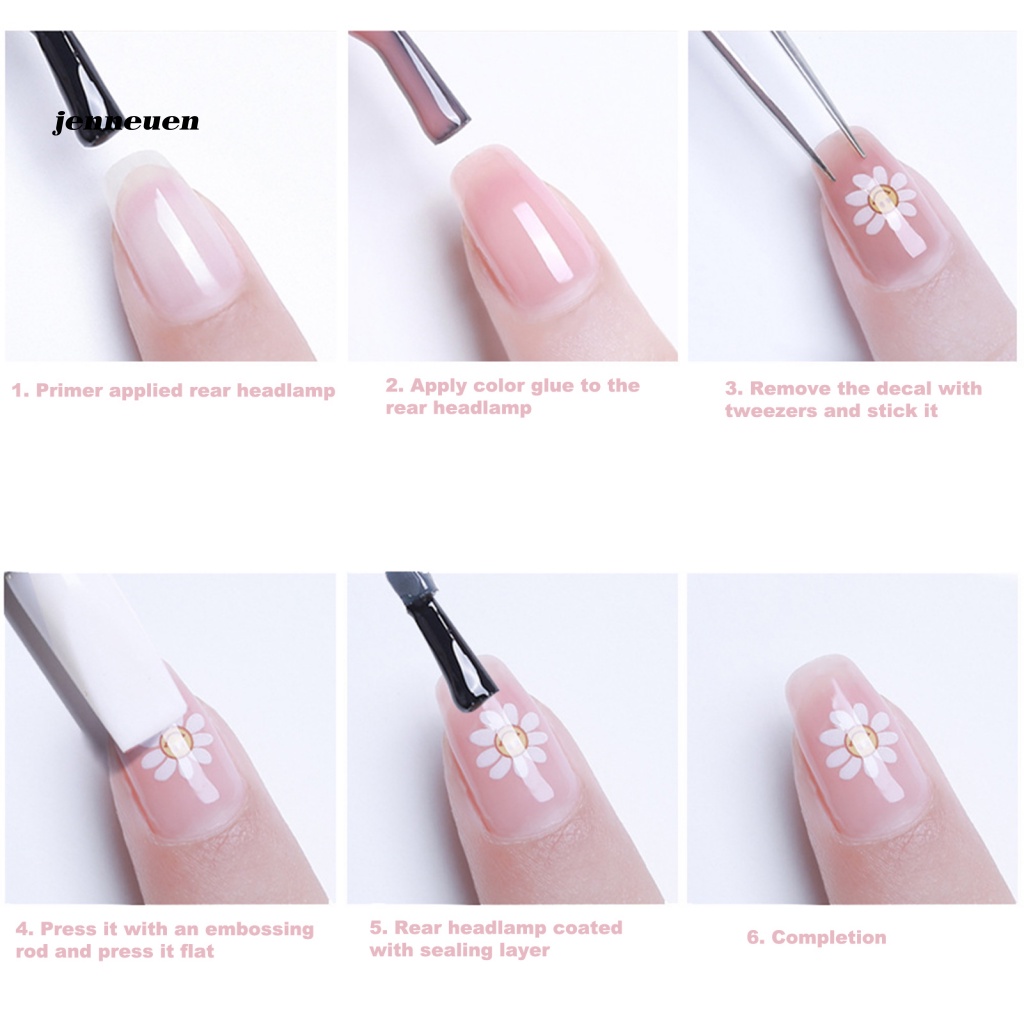 Miếng Dán Trang Trí Móng Tay Tự Dính Siêu Mỏng 2D Màu Sắc Tươi Sáng