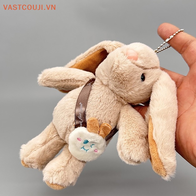 Móc Khóa Thỏ Nhồi Bông Tai Dài Đáng Yêu Cho Bé