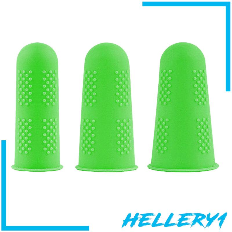 Set 3 Vỏ Bọc Ngón Tay Bằng Silicon Cách Nhiệt Chống Cắt Chắc Chắn Dùng Cho Nhà Bếp