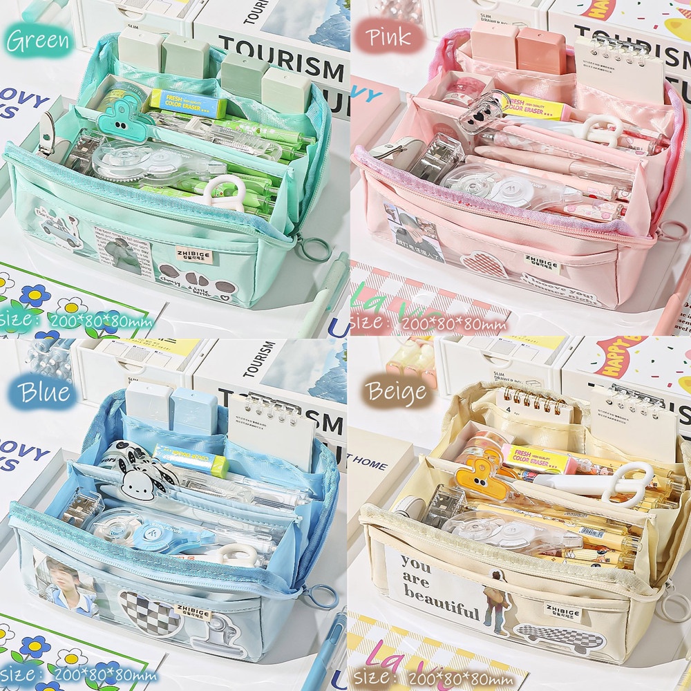 Túi Đựng Bút Chì 10 / 5 Màu Sắc Đơn Giản Phong Cách Nhật Bản