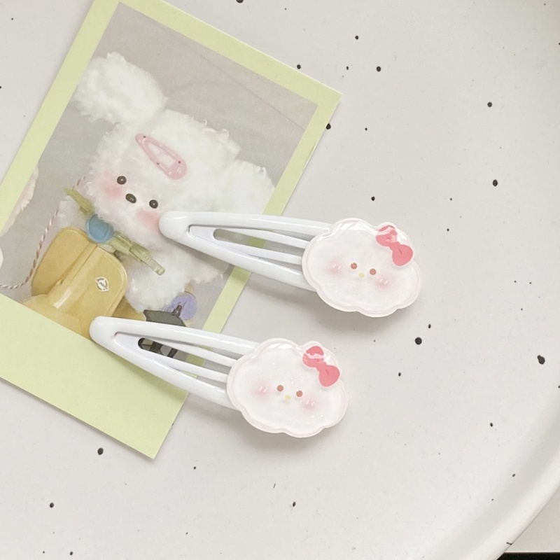 Kẹp Tóc Mái Hình Đám Mây / Má Hồng Hoạt Hình Y2K Dành Cho Bạn Nữ Thanh Thiếu Niên