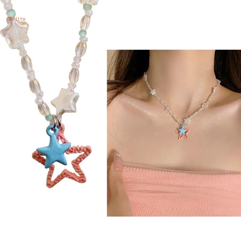 Vòng Cổ Choker Y2K Mặt Ngôi Sao Rỗng Ngọt Ngào