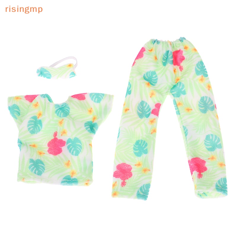 1 Bộ Đồ Ngủ Búp Bê Thủ Công Gồm Áo + Quần + Mắt Mặc Hàng Ngày Cho Bé Gái