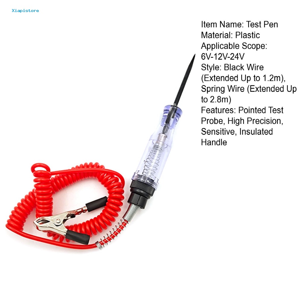 Bút Thử Điện Cầm Tay 6V-12V-24V Bằng Nhựa Cách Điện DC Chuyên Dụng Cho Xe Hơi