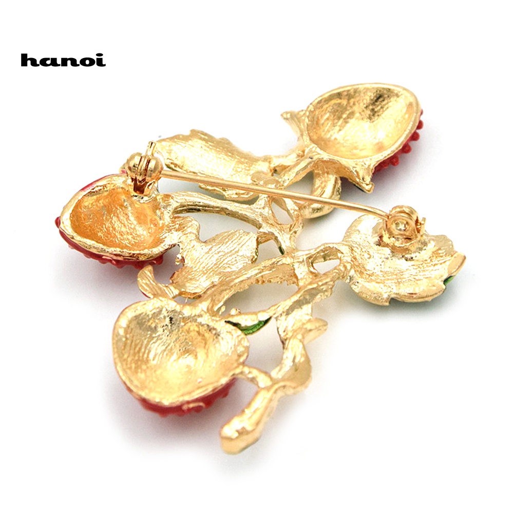 Ghim Cài Áo Hình Trái Dâu Thời Trang Cho Nữ