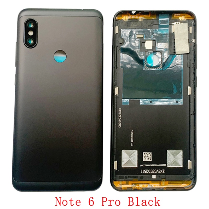 Nắp Lưng Điện Thoại Có Khung Bảo Vệ Ống Kính Thay Thế Chuyên Dụng Cho Xiaomi Redmi Note 5 Pro Note 6 Pro