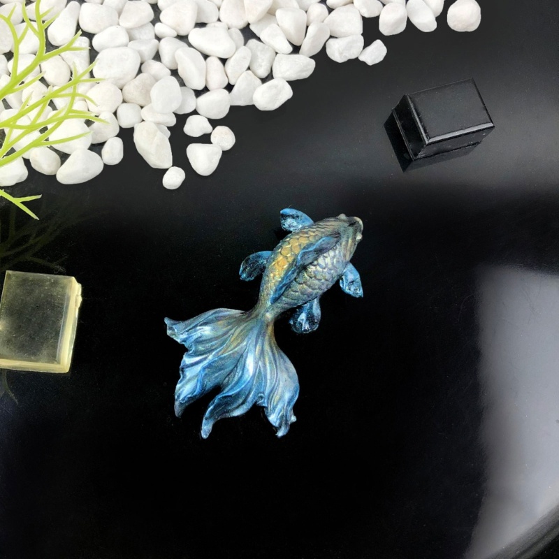 Nav nến khuôn silicone tự làm động vật hương thơm nến phim hoạt hình cá vàng khuôn thạch cao