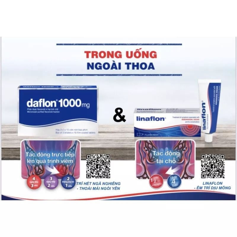 Date xa, Tuýp 25g kem Bôi trĩ Linaflon dùng khi bị trĩ, táo bón, nứt hoặc rò hậu môn, hàng Pháp. Kem thoa ngoài Linaflon