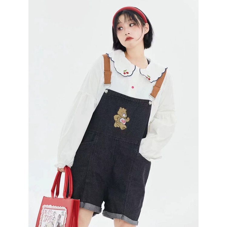 ((hàng Sẵn sàng) phiên bản hàn quốc quần jean nữ thời trang 2023 mùa hè phong cách mới quần short jumpsuit mỏng kiểu dáng rộng rãi | BigBuy360 - bigbuy360.vn