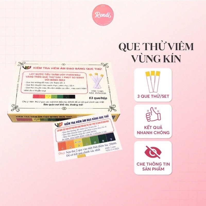Combo 3 Que thử viêm nhiễm phụ khoa