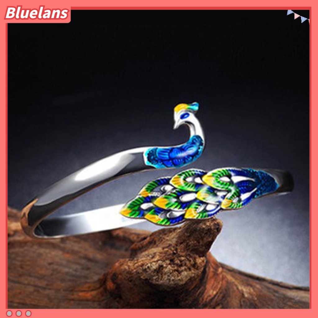 Vòng Đeo Tay Mạ Điện Hình Chim Công Nhiều Màu Sắc Dành Cho Nữ