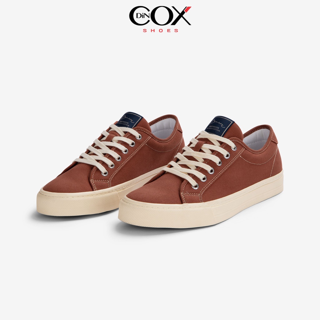 Giày Sneaker Vải Canvas Nam Nữ E12 Red Brick Dincox