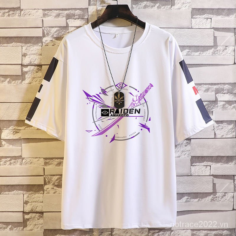 ★Genshin Impact★Kazuha & Raiden Merchandise Áo Thun Tay Ngắn Dáng Rộng Phong Cách Mới Mùa Hè Cho Học Sinh